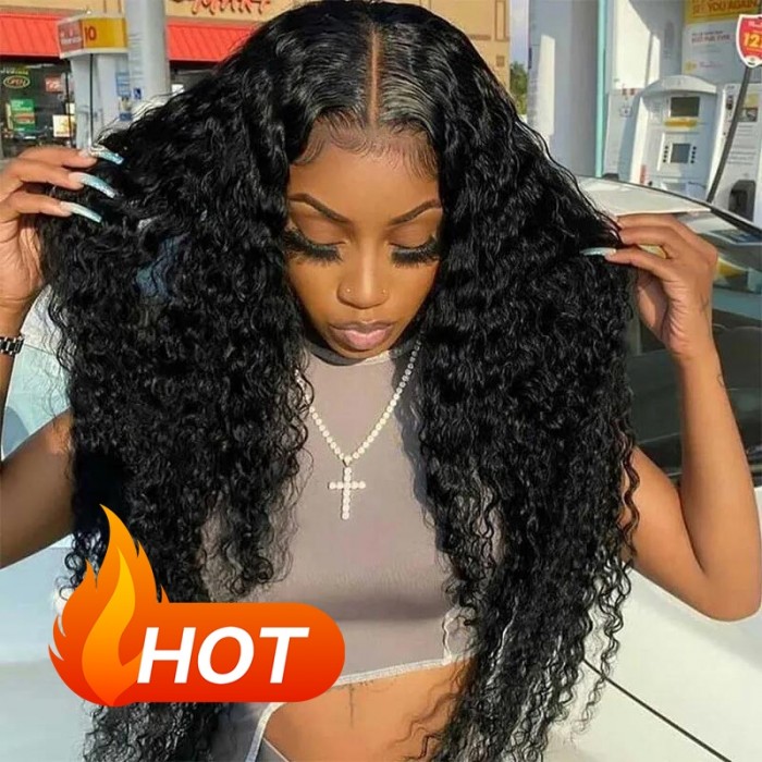 UNice Whatsapp Special Offer Long Length Invisible HD Lace 13x4 Deep Wave Lace Front Wig with Natural Hairline