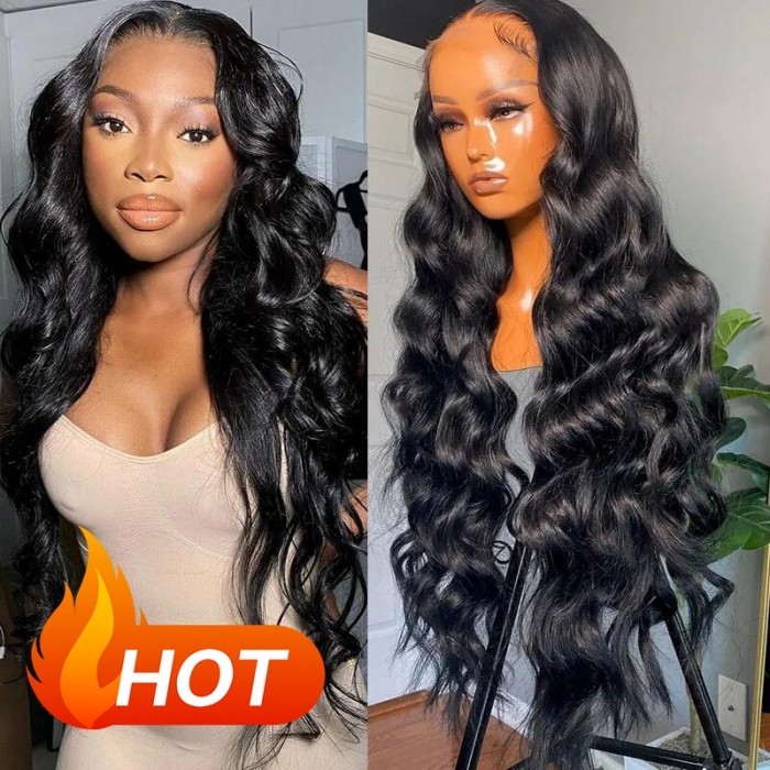Whatsapp Special Offer 28inch HD 13*6 Lace Frontal Body Wave 180% Density Human Hair Wigs