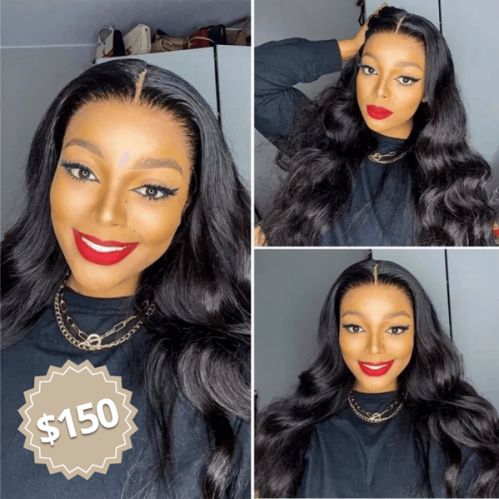 Unice 18 Inch Exclusive Beginner Friendly V Part Body Wave Wig No Leave Out