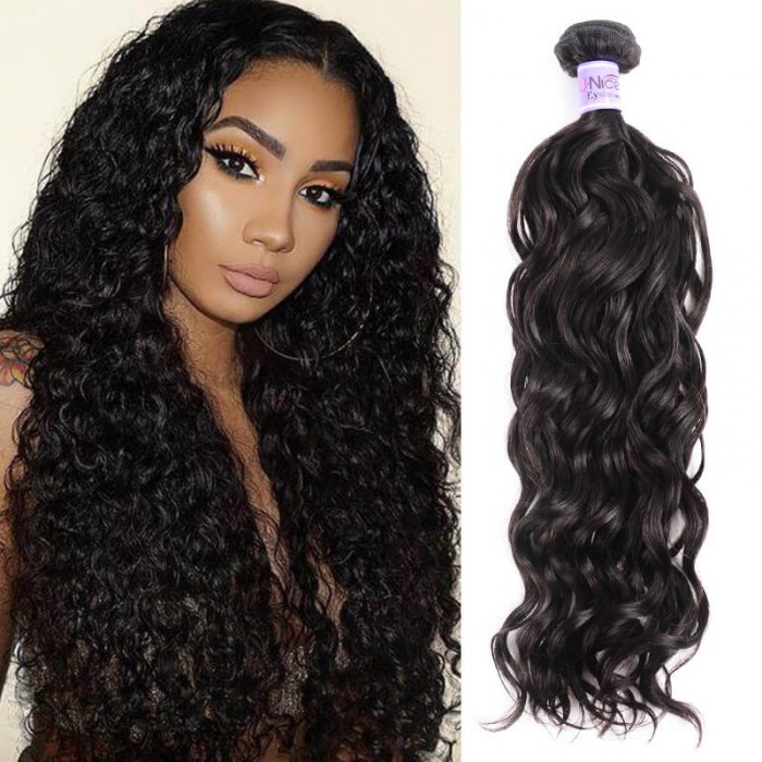 UNice Points For Free Hair 8 inch Virgin+ 1 Pcs Hair Extensions Natural Wave