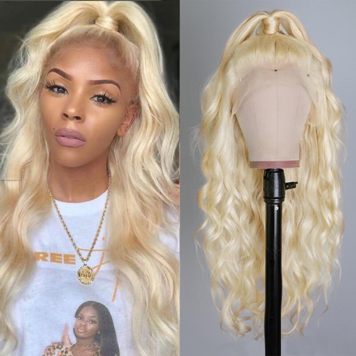UNice Hair 613 Blonde Body Wave Human Hair Lace Front Wig