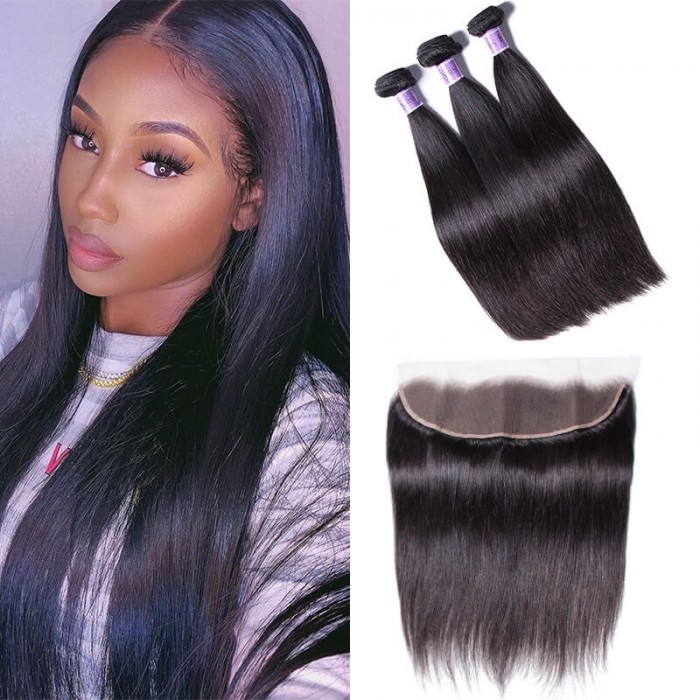 straight lace frontal