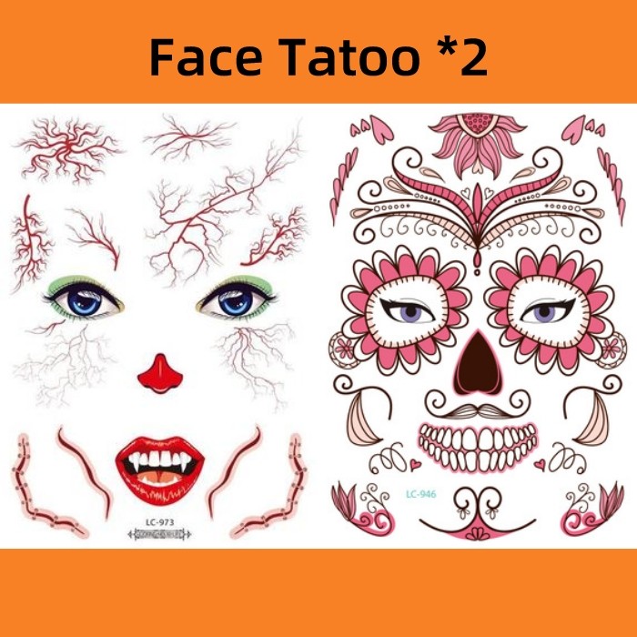Halloween Limited Special Gifts | 2 Pcs Face Tatoos