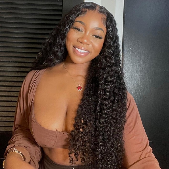 HD Transparent Lace Wig Jerry Curly 5x5 Closure Wigs
