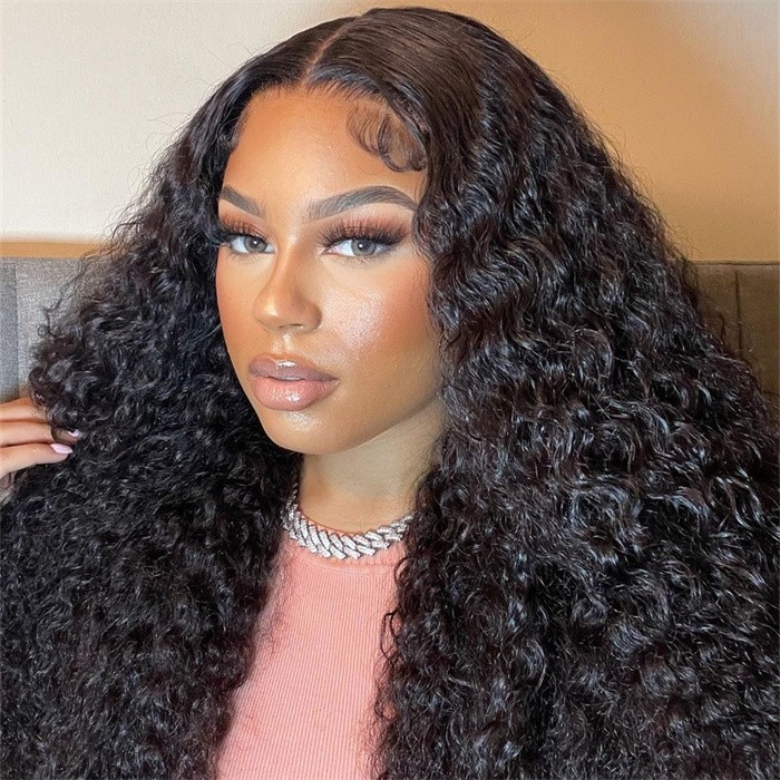 Brand Day Jerry Curly Undetectable Invisible 5*5 HD Lace Closure Wig Match All Skin