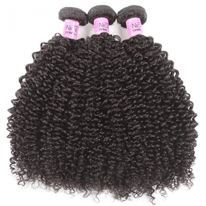 UNice Hair Icenu Series 100% Virgin Human Hair Kinky Curly Hair 3 Bundles