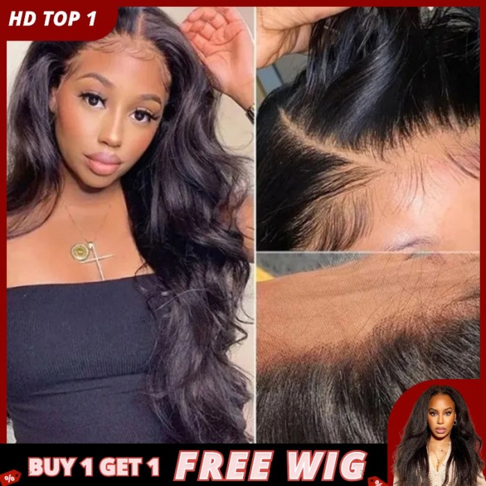UNice Glueless Invisible HD Lace Pre Plucked Super Full Closure Body Wave Wigs Melted Match All Skin Color