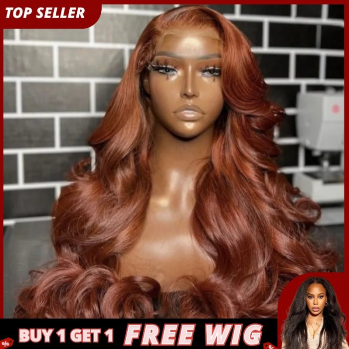 UNice Light Brown 180% Density Loose Wave Big Voluminous Curl 13x4 lace Front Wig