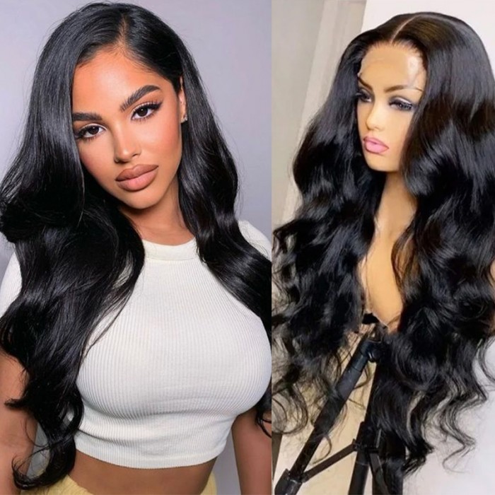 Brand Day BOGO Free  Breathable Body Wave 4x4 Lace Closure Free Part Wigs