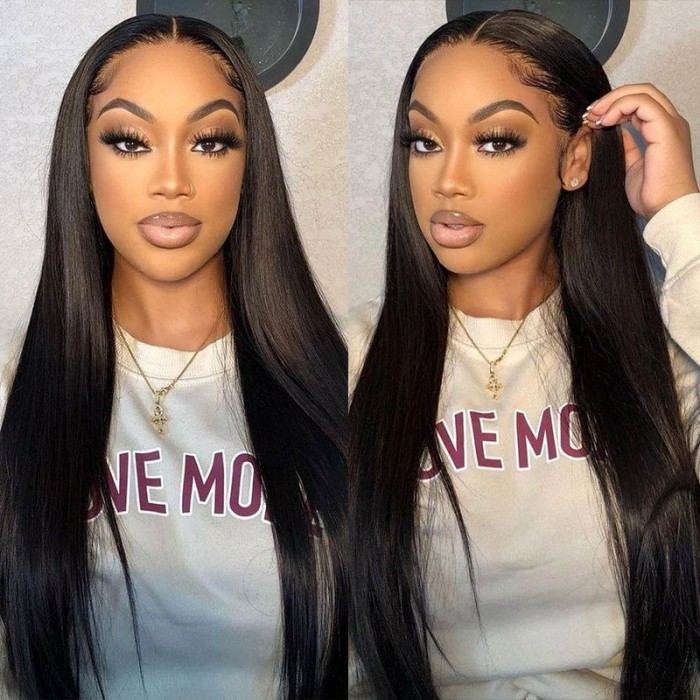 UNice Friday Sale Lace Closure Wigs Glueless Straight Human Hair