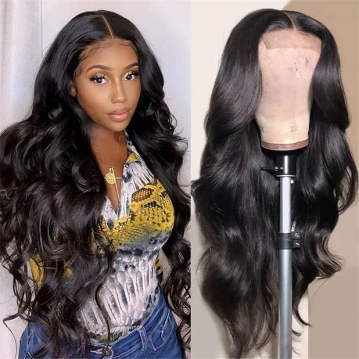 Real Invisible Skin Melt HD Lace Closure Wig Romantic Body Wave Preplucked