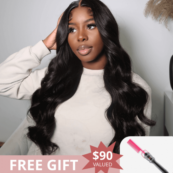 UNice Hair Pre Plucked Virgin Hair Body Wave HD Lace Closure Wigs Amazing Lace Melted Match All Skin Color Bettyou Series