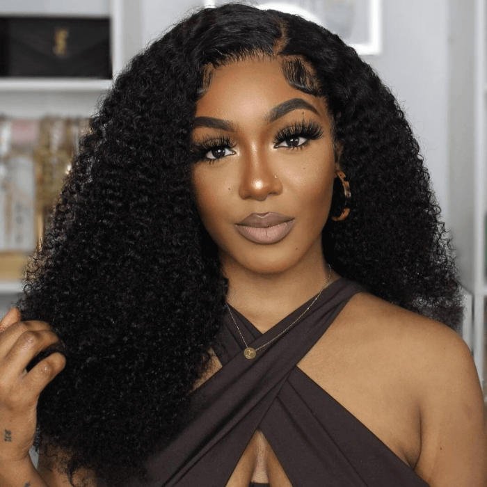 UNice Facebook Special Natural Kinky Curly Lace Front Human Hair Wigs