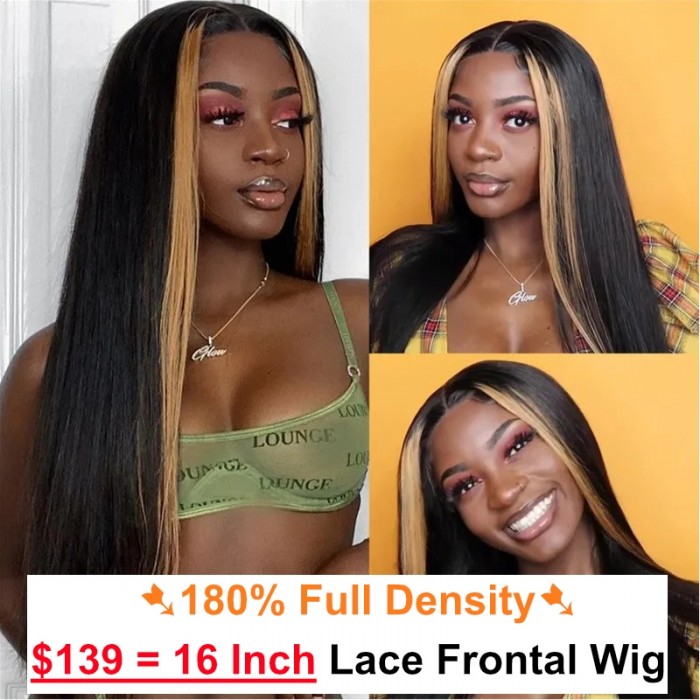 UNice Hair 13x4 Lace Front Human Hair Wigs Straight Highlight Straight Hair Wig Bettyou Series