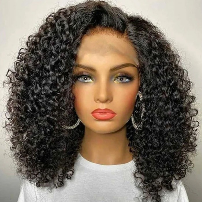 UNice Glueless Natural Bouncy Jerry Curls HD Melting Lace 5x5 Closure Wig