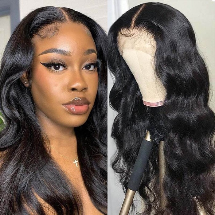 Selected 18inch Body Wave 150% Density 13×4 Lace Front Wig Pre Plucked With Baby Hair 100% Virgin Human Hair 