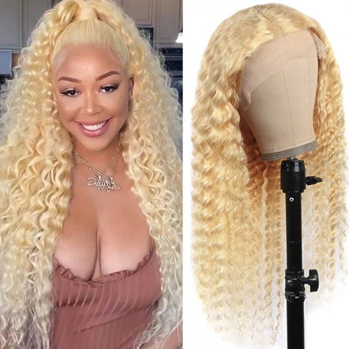 UNice Whatsapp Special Offer 13x4 Undetectable Lace Frontal 613 Blonde Deep Wave Human Hair Wigs