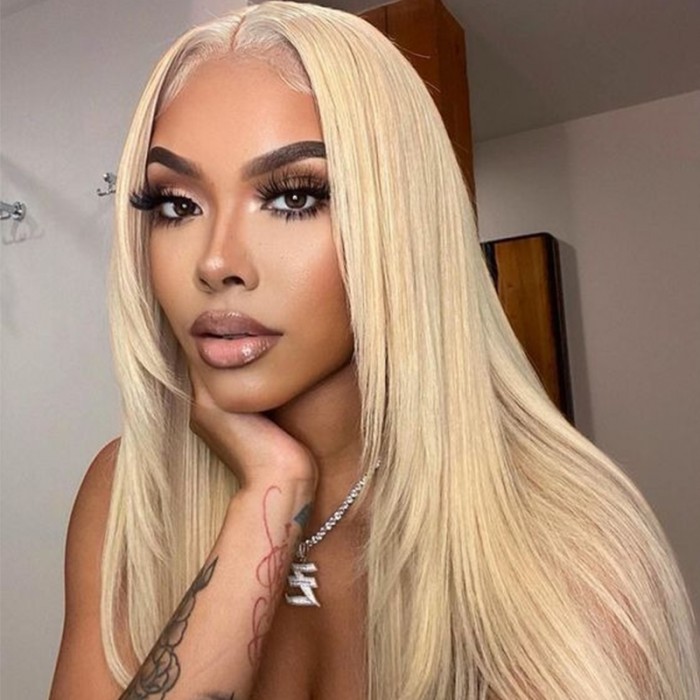 UNice Sasha Layered Butterfly Haircut 613 Blonde 13x4 Lace Front Straight Wig