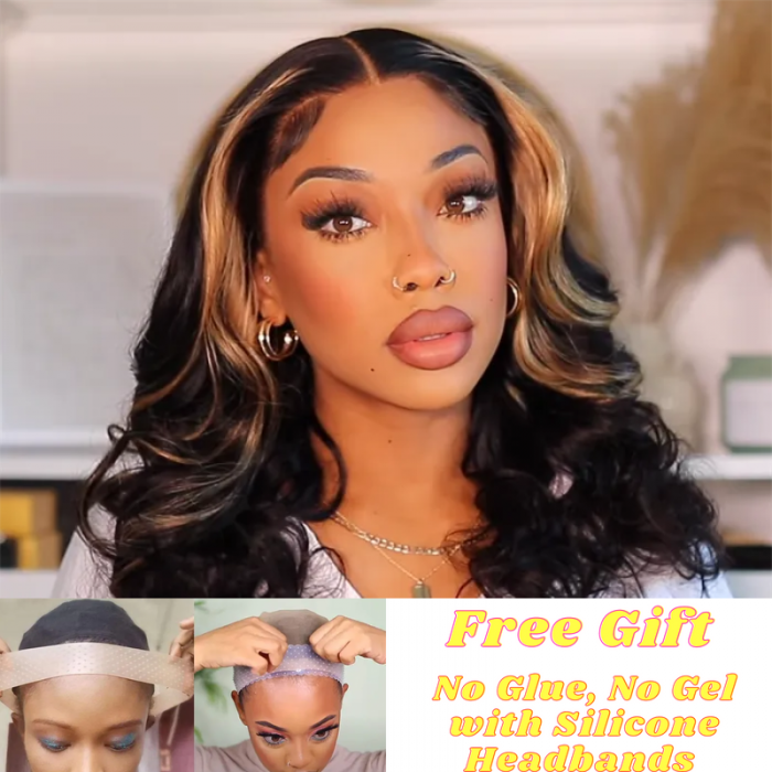 Face Framing Highlight Lace Part Wig On Sale 150% density