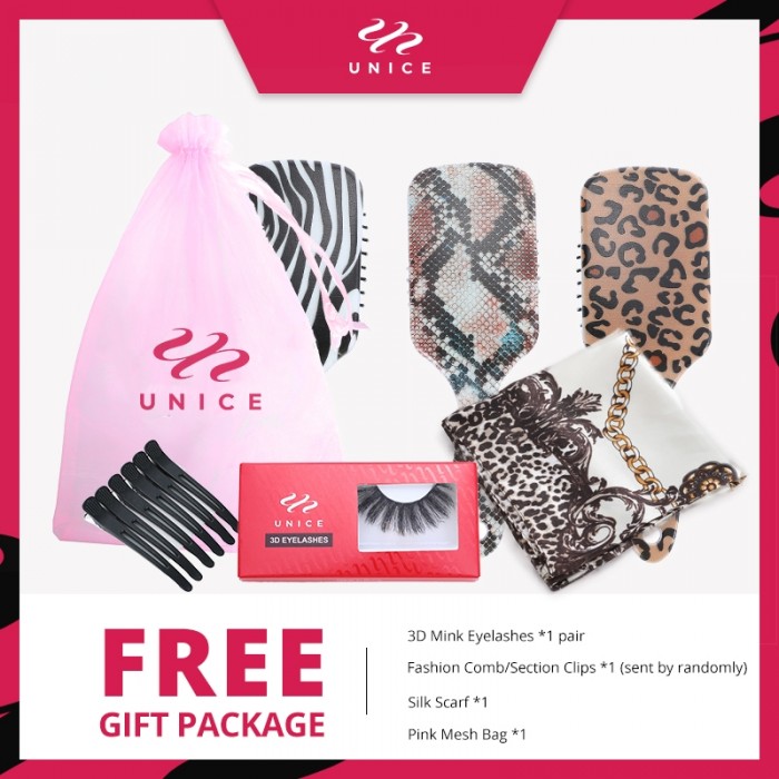 Unice FREE Gift Package : 3D Mink Eyelashes, Fashion Comb or Section Clips