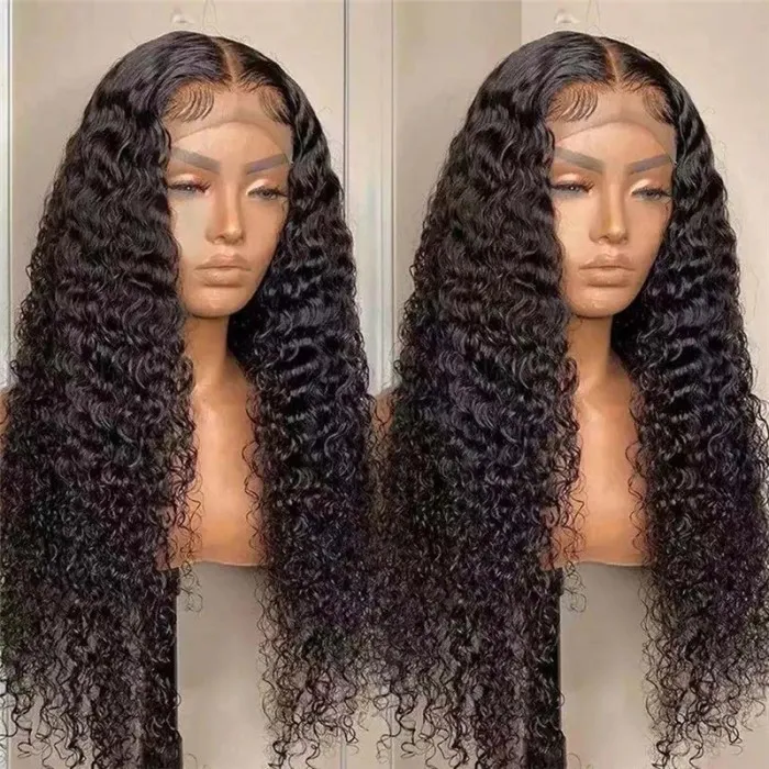 Tiktok Inspired Hair mayysaif UNice Hair Brazilian Natural Pre-plucked Long Curly Lace Front Wig 100% Human Hair