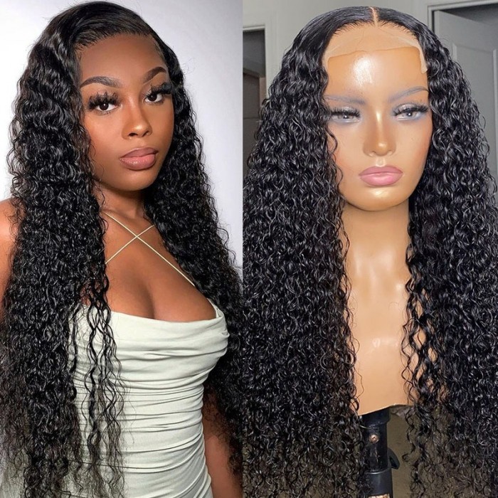 UNice 13x4 Lace Front Wigs Human Hair Curly Hair Pre Plucked Frontal Wigs with Baby Hair Glueless Curly