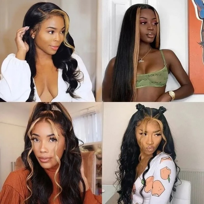 18 Inch Lace Part TL27 Straight Wig