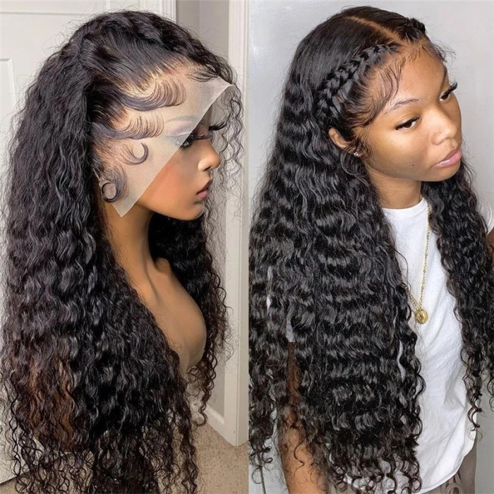 Unice Water Wave Fabulous Charming Lace Front 100% Human Hair Pre Plucked Natural Hair Wigs 