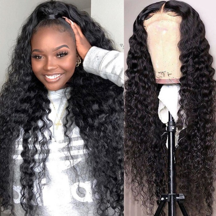 UNice 13x6 Lace Front Wigs Human Hair Water Wave Pre Plucked Frontal Wigs with Baby Hair