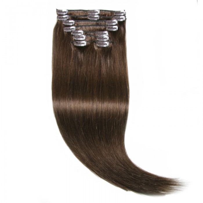 UNice #4 Medium Brown Hair Extensions Clip In Hair 8Pcs/set