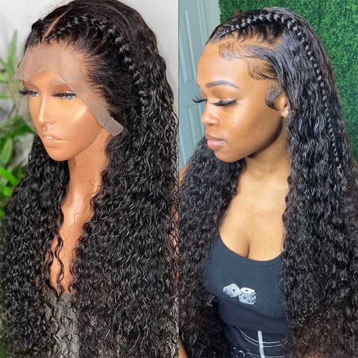 Unice 13x4 Lace Front 180% Density HD Lace Deep Wave Wig Pre Plucked Natural Hair Wigs