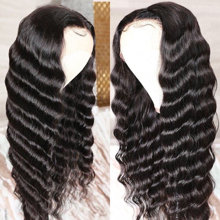 49% Off New Design Loose Deep Wave Lace Front Human Hair Wigs Pre Plucked With Baby Hair