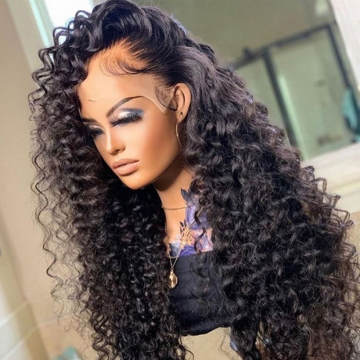 UNice Bouncy Deep Wave 13x4 Lace Frontal 150% Density Human Hair Wig