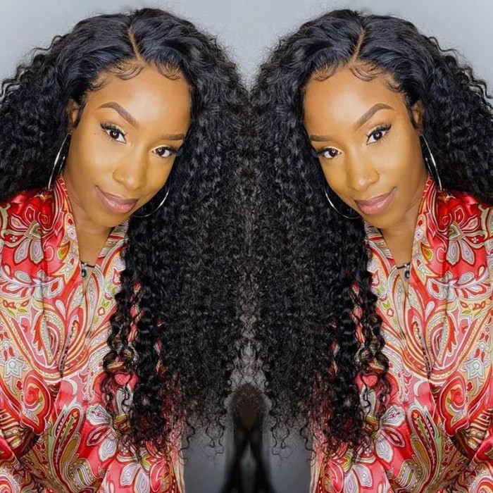 UNice Deep Wave 100 Human Hair 13x4 Lace Front Wig for Women