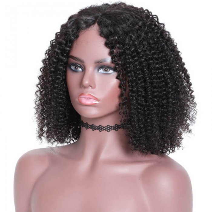 Unice Hair Natural Afro Kinky Curly Lace Front Wig Short Brazilian Human Hair Wigs