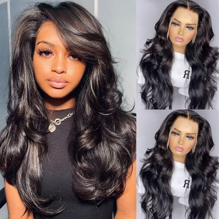 UNice Hair Body Wave 13x4 HD Glueless Lace Front Human Hair Wigs Pre Plucked with Baby Hair 150% Density