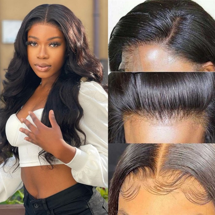 Body Wave 13x4 HD Lace Front Hair Wigs Pre Plucked with Baby Hair 150% Density