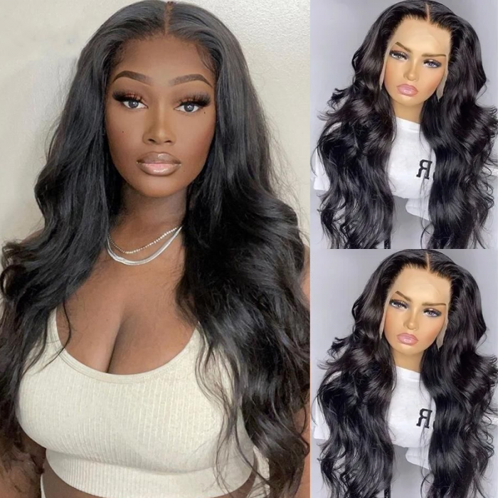 Body Wave 13x4 HD Lace Front Human Hair Wigs Pre Plucked with Baby Hair