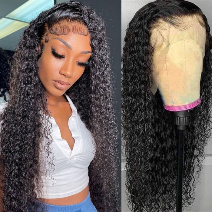 UNice Presale Hair Brazilian Natural Pre-plucked Long Curly Lace Front Wig 100% Human Hair