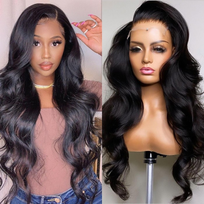 UNice Glueless Body Wave HD Lace Closure Wigs Amazing Lace Melted Match All Skin Color