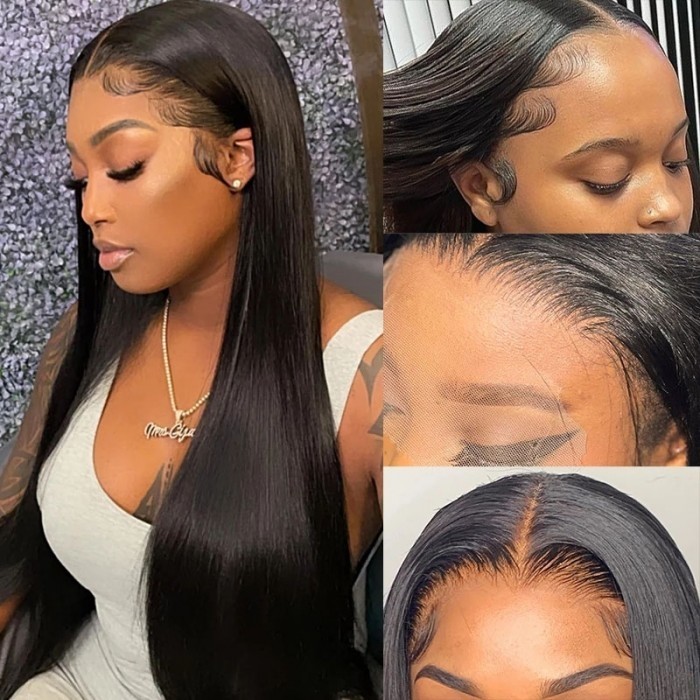 UNice Hair Pre Plucked Virgin Hair Straight HD Lace Closure Wigs Amazing Lace Melted Match All Skin Color Bettyou Series
