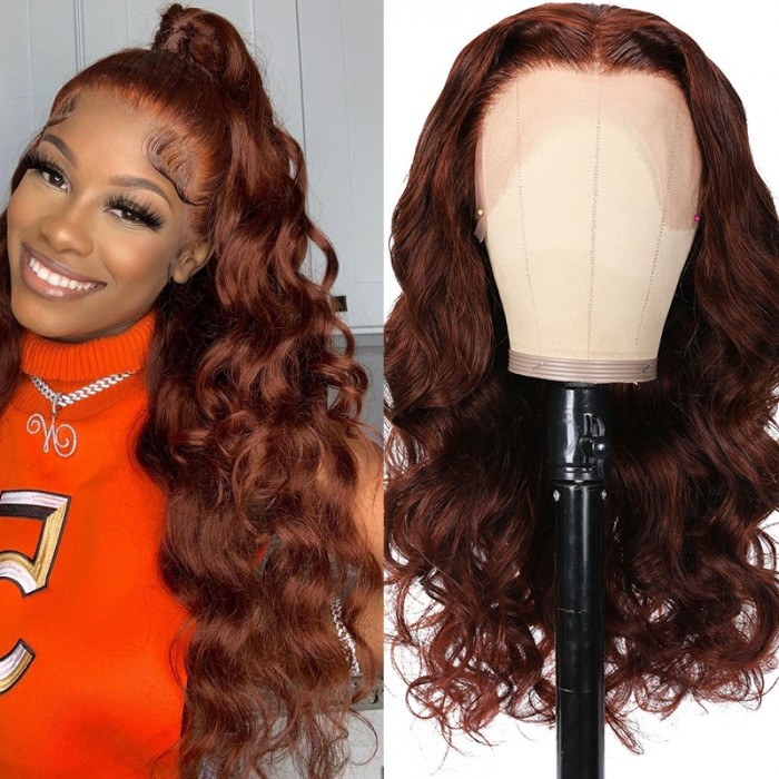 Body Wave Lace Front Wig Perfect Copper Red Color