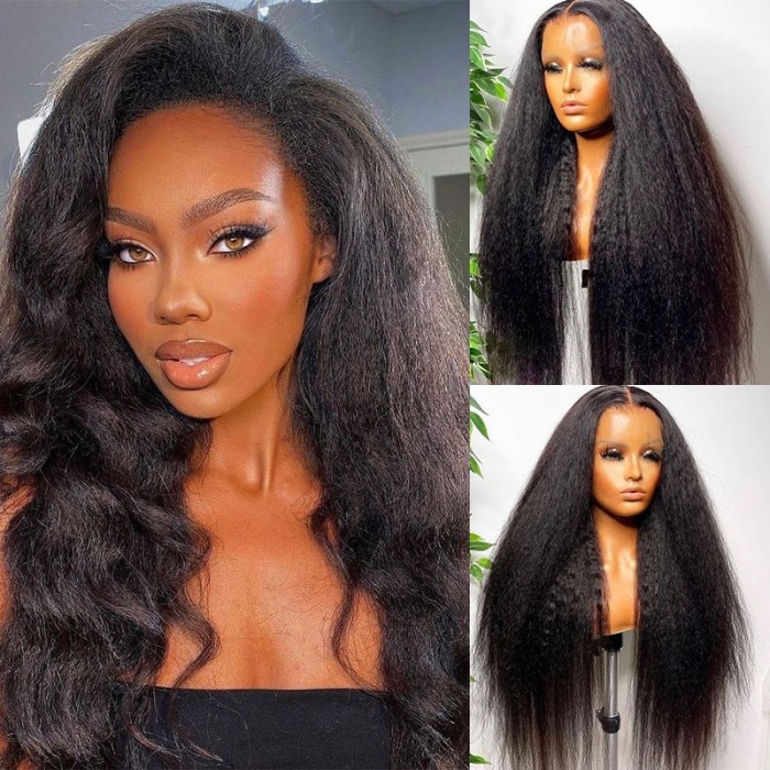 Flash Sale Super Fine HD Invisible Lace Wig Kinky Straight Hair