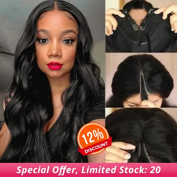 Whatsapp Exclusive Beginner Friendly V Part Body Wave Wig No Leave Out
