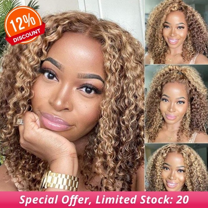 Whatsapp Exclusive Honey Blonde Curly 134 Lace Front Virgin Human Hair Wig