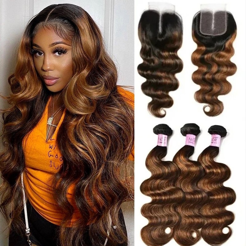 Highlight 4x4 Lace Closure with Bundles
