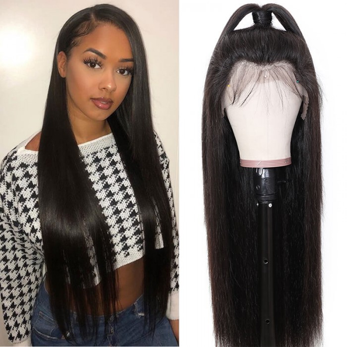 Unice Hair Bettyou Series Natural Hairline Virgin Human Hair Soft Long Straight 360 Lace Front Wig 12 26 Inches