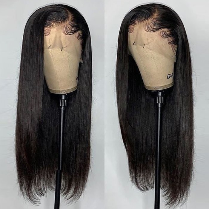 black human hair lace front wigs