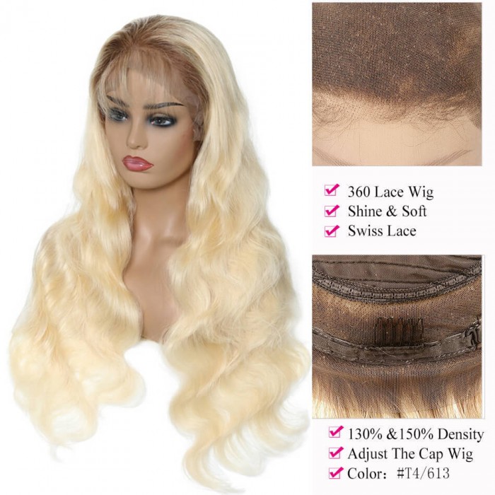 Unice Fashion High Density Ombre T4 613 Blonde Body Wave Lace