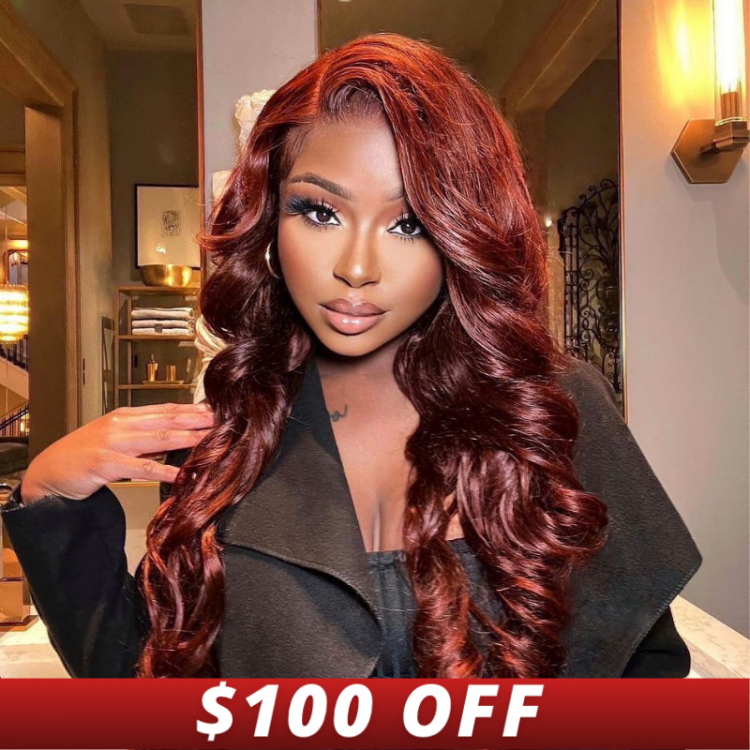 UNice Ginger Color 13X4 Lace Front Wig Human Hair Jerry Curly Wig Pre  Plucked Natural Hairline 